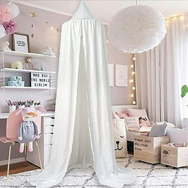 White M/&M Mymoon Girls Bed Canopy Reading Nook Tent Dome Mosquito Net Hanging Decoration Indoor Game House for Baby Kids